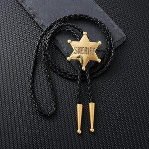 Gold Sheriff Bolo Tie